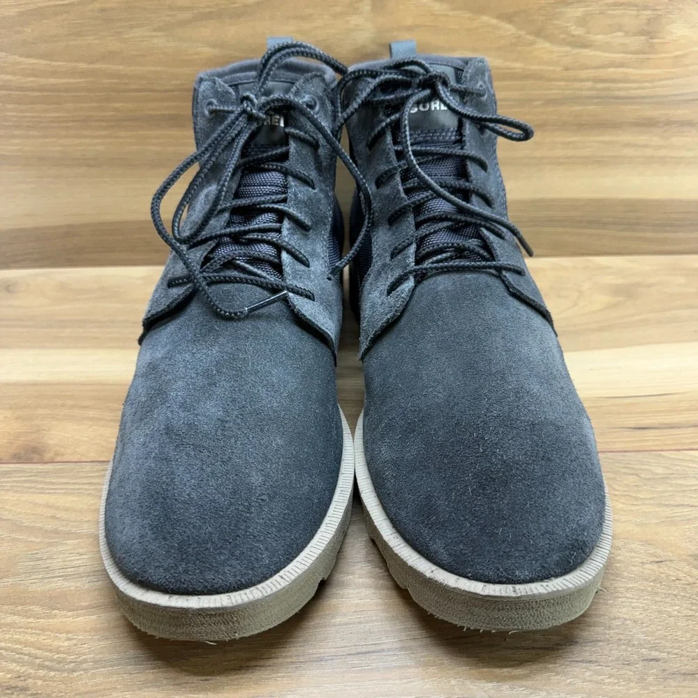 Sorel Caribou OTM Chukka Boots Mens 11.5 Gray Suede Ankle Lace Up Waterproof